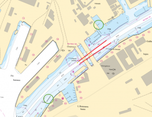 Use float bridges while waiting for bridge opening (green circles)