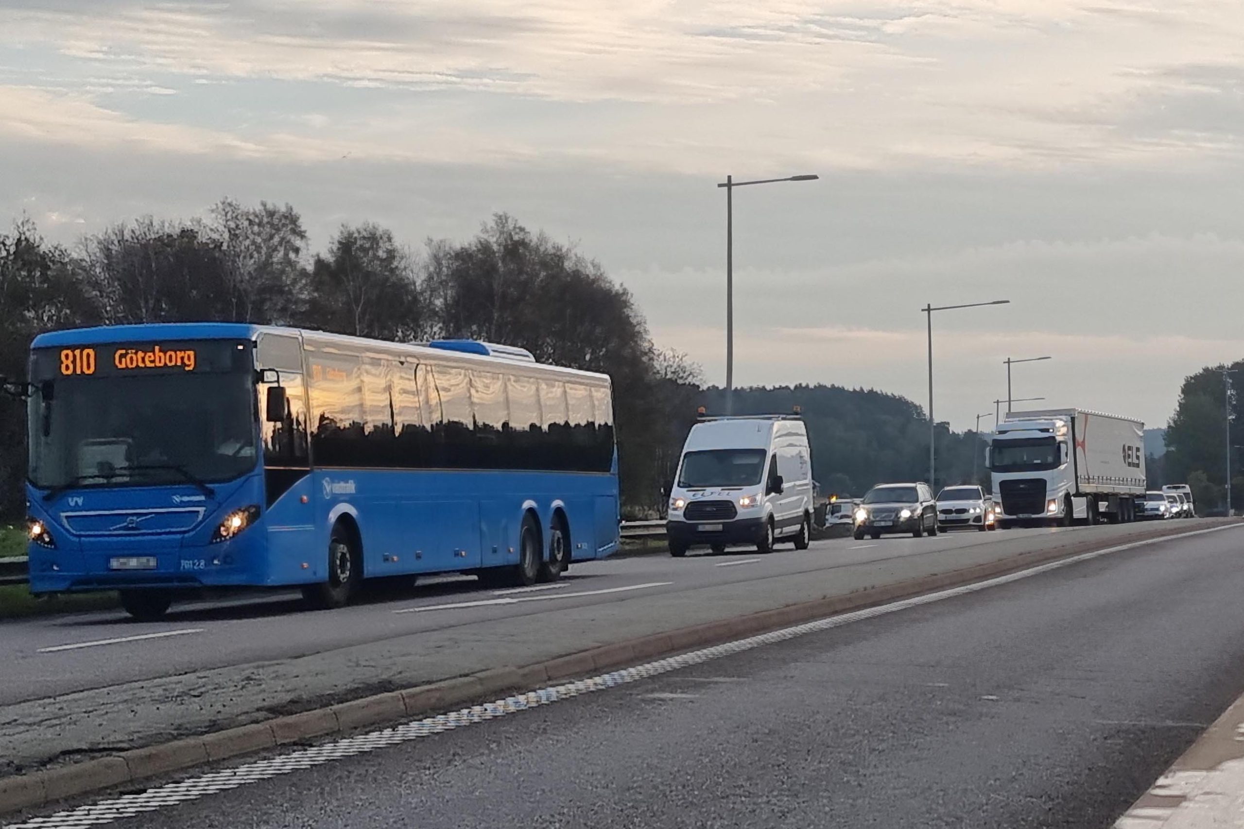 Nattarbeten på väg 650