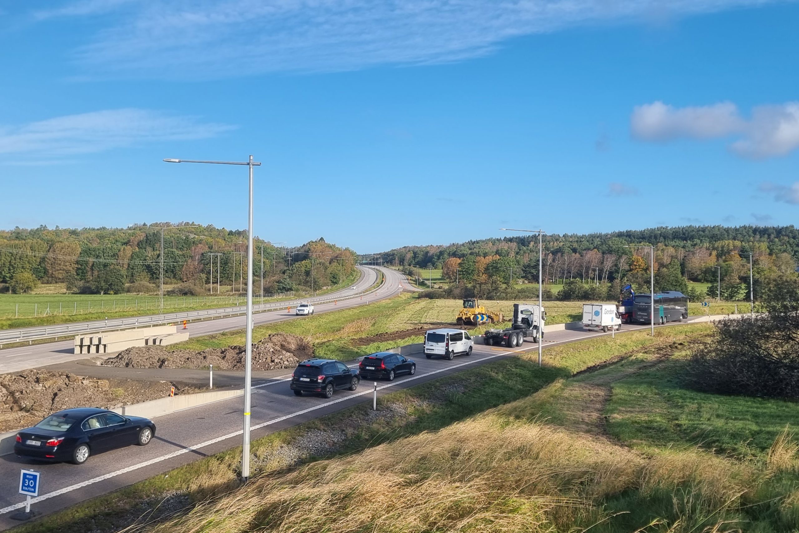 En bredare avfartsramp vid Stora Högamotet kommer ge en bättre framkomligheten för trafiken mot Stenungsund och Stora Höga.