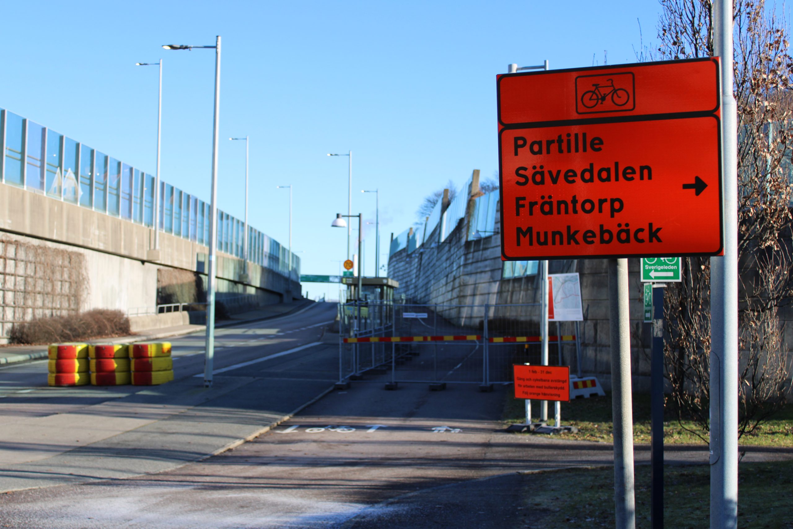 Öppnandet av Gång- och cykelbana vid Ånäsmotet flyttas fram