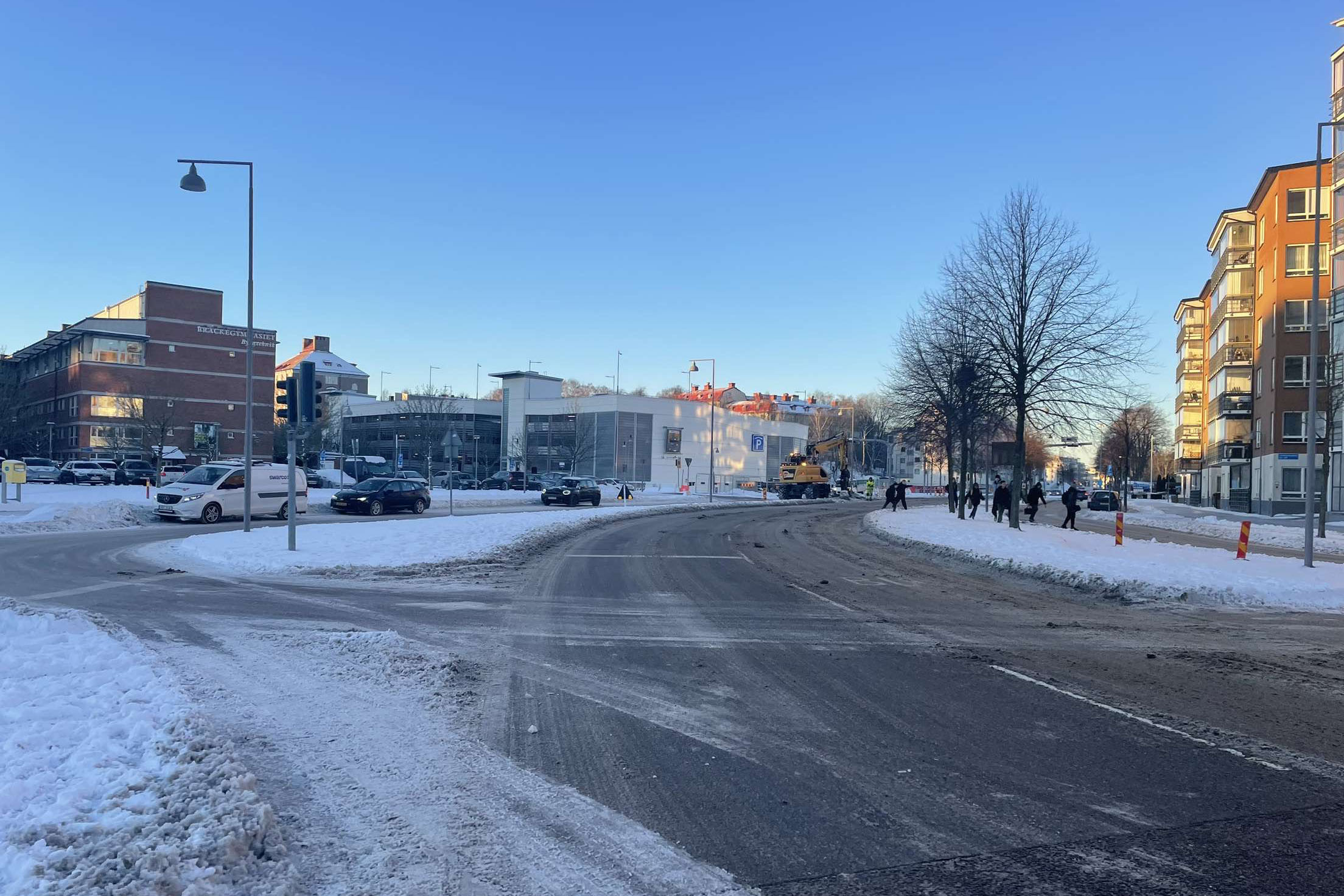 Trafiken leds om vid Lindholmsallén