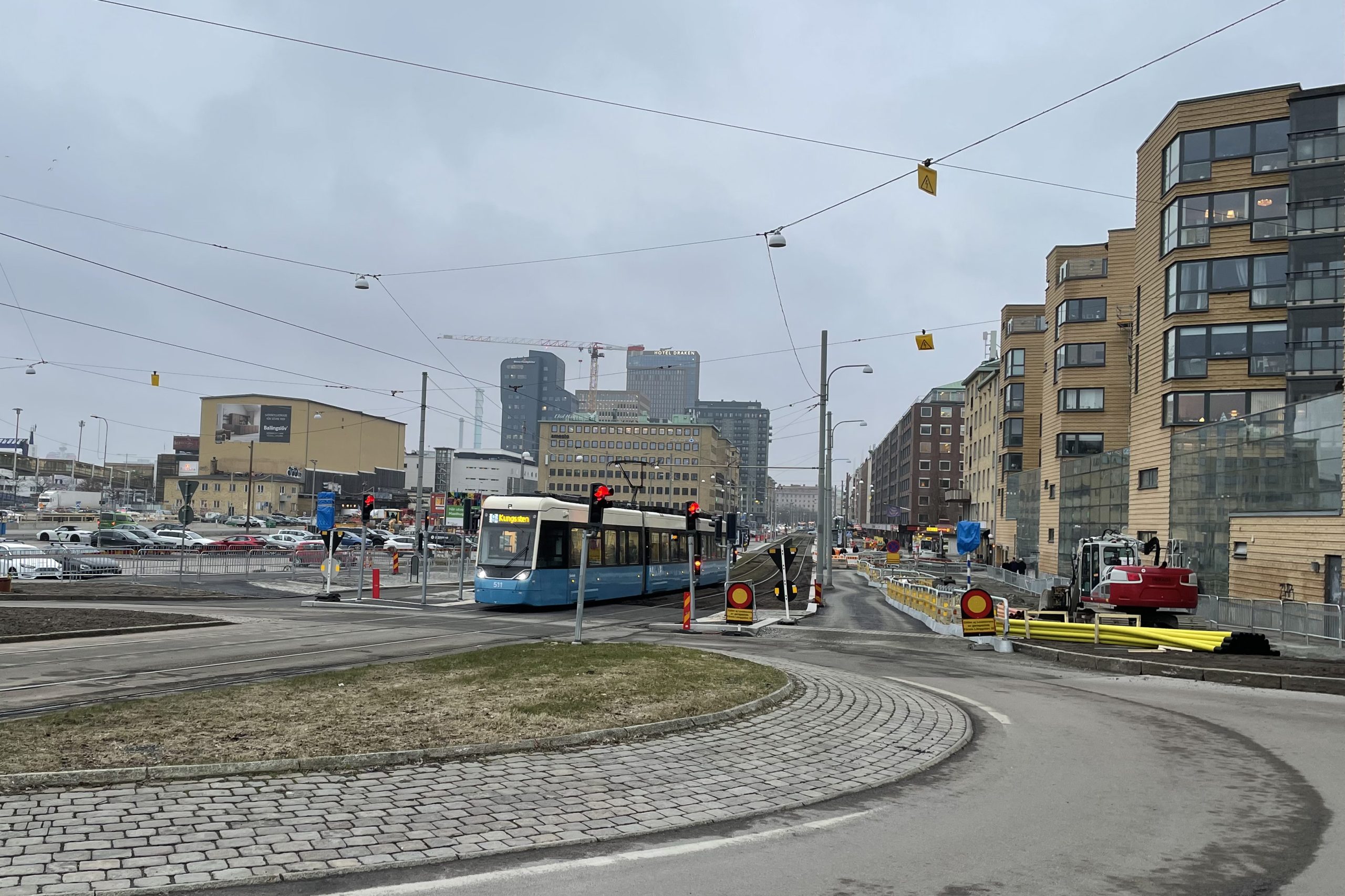 Fortsatt trafikpåverkan på Första Långgatan