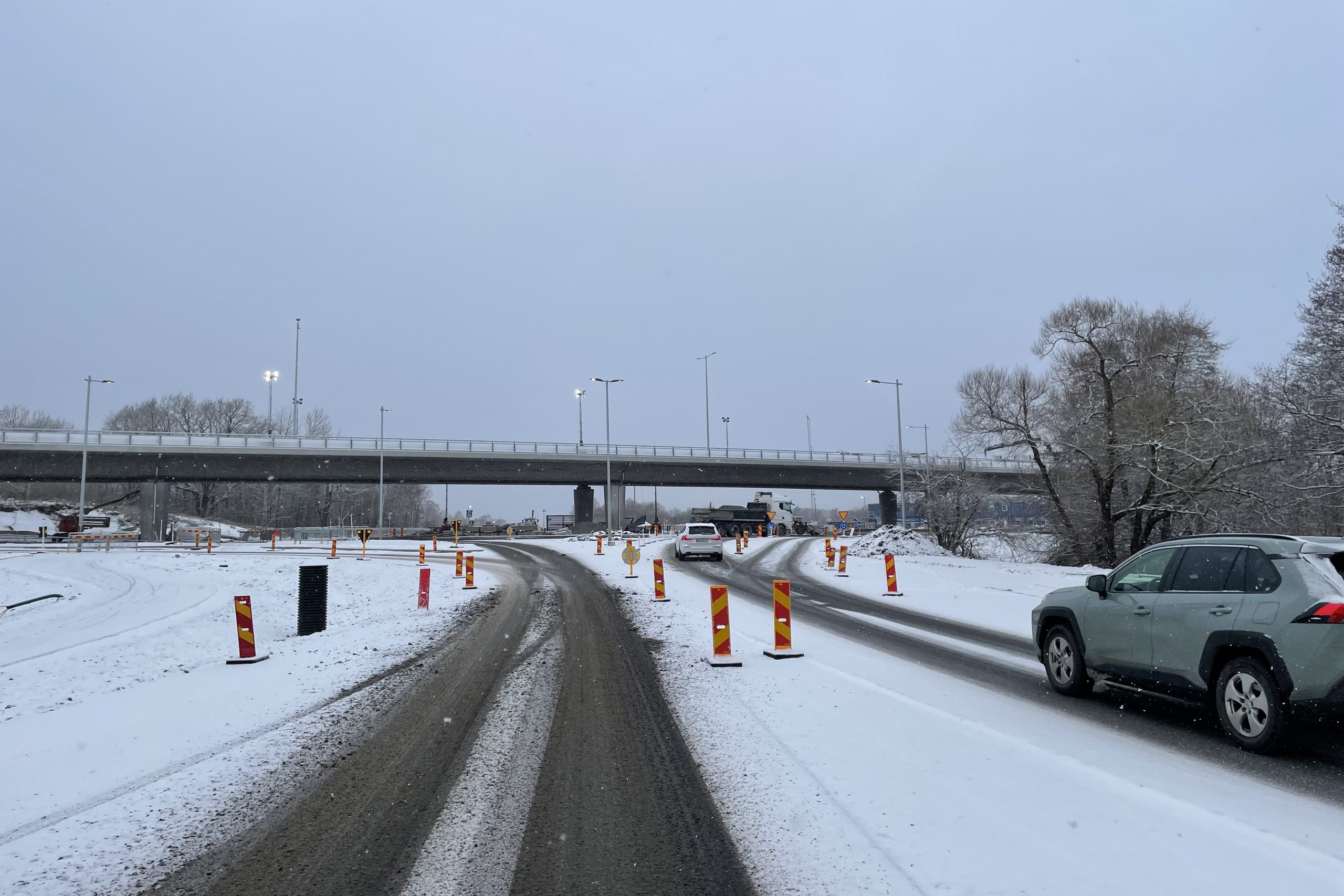 Viss trafik leds om i Björlandamotet