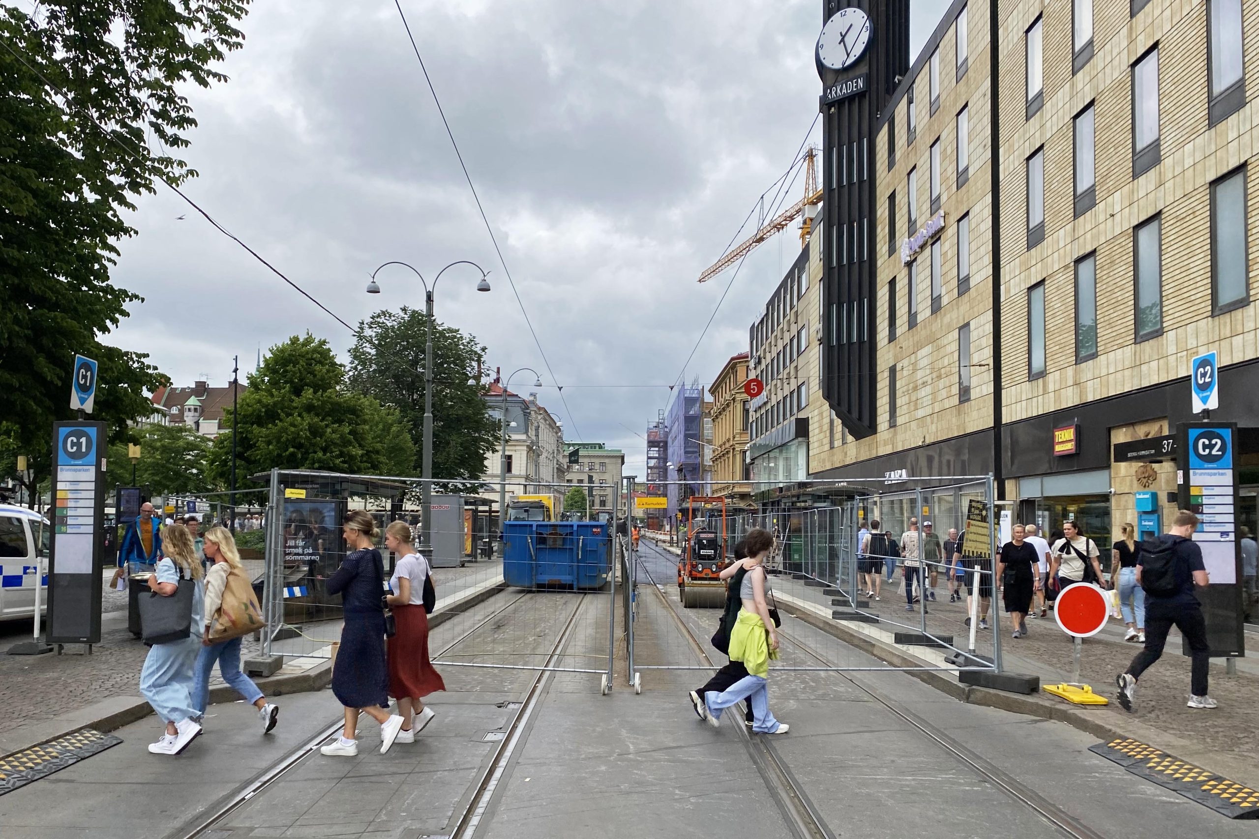 Stor påverkan på trafiken i Brunnsparken