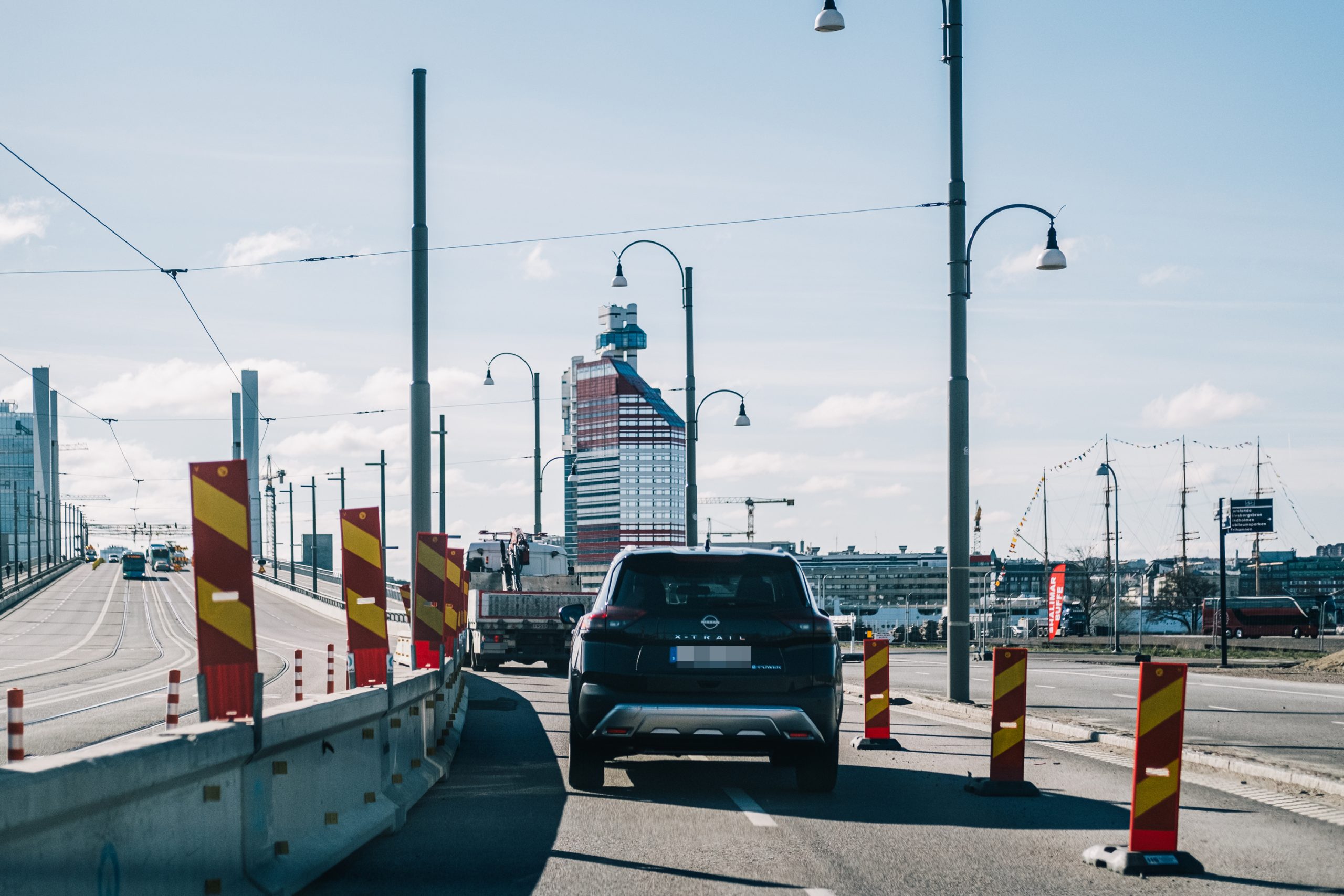 Stor påverkan på biltrafiken på Hisingsbron