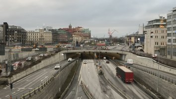 Trafiken i Götatunneln är dubbelriktad